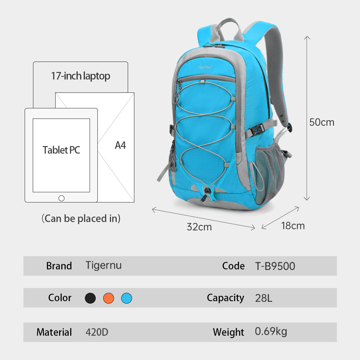 Tigernu T B9500 Outdoor Commute Travel Backpack Bag